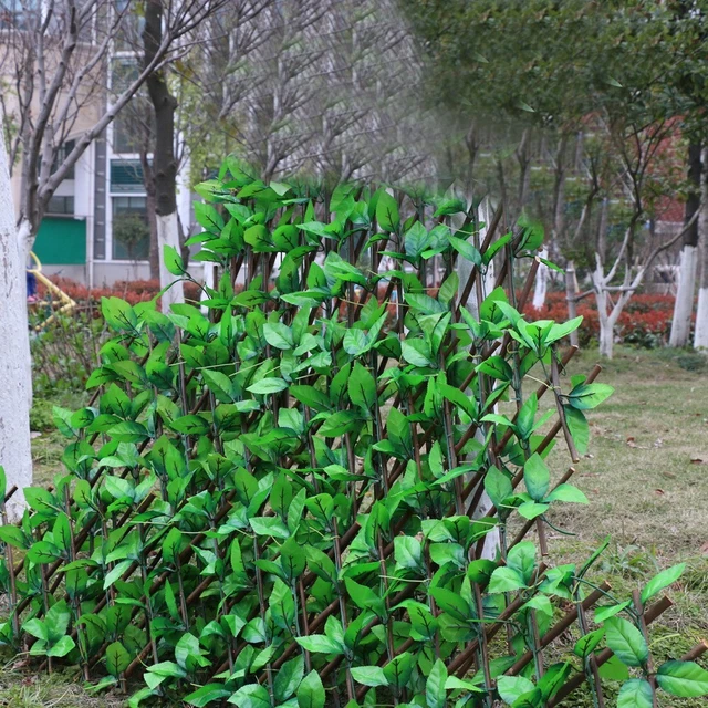 Künstliche Kunst Efeu Blatt Heckenplatten Sichtschutz Siebung Gartenmauer Holzz