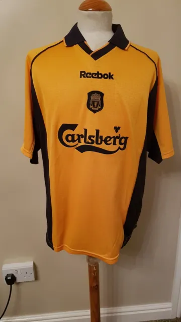 Liverpool 2000/2002 Away Football Shirt Reebok Vintage Retro Jersey Size M Adult