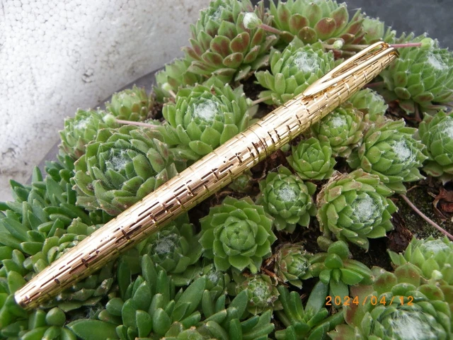 Stylo Plume WATERMAN CF Crocodile Plaqué Or - Comme Neuf, Plume Or, Avec Recharge