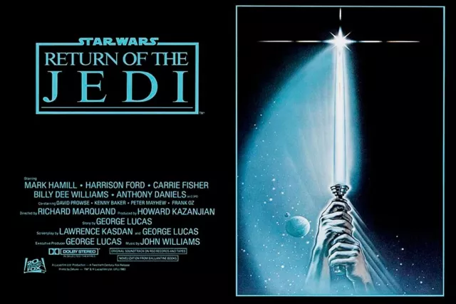 Poster Manifesto Locandina Cinema Stampa Film Star Wars Il Ritorno dello Jedi