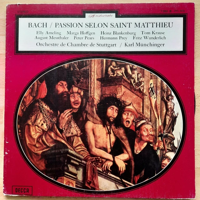 LP BACH - PASSION SAINT MATTHIEU - K. MUNCHINGER Extraits - DECCA 7082 B