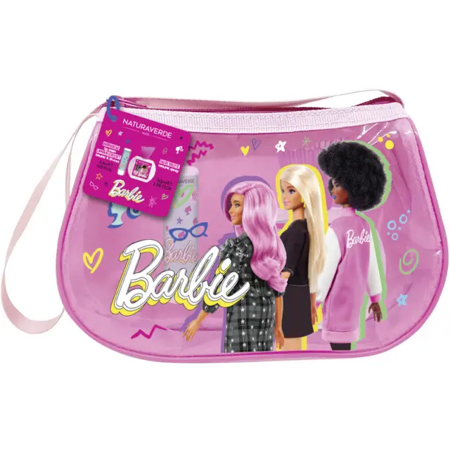 Barbie Ensemble Cadeau Coffret Fille Sac + Eau de Toilette 50ml + Baume