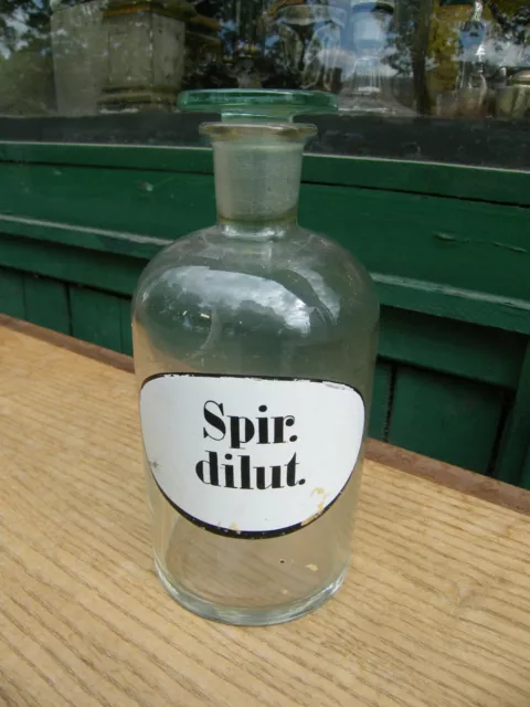 Flasche Apotheke Apotheker Antik Spir. Dilut
