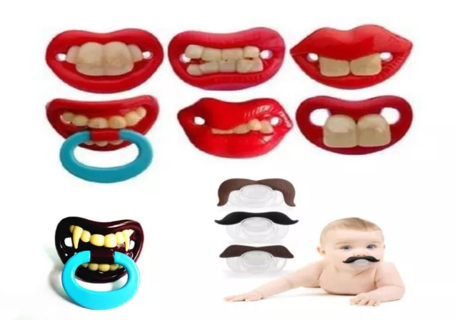 Funny Dummy Dummies Pacifiers Baby Novelty Joke Maternity Toddler Child UK