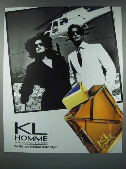 1986 KL Lagerfeld Homme Cologne Ad