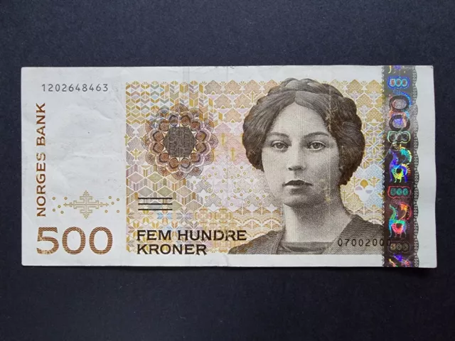 Norway 500 kroner 1999 - 2000 Gjedrem & Johansen Signature Banknote Norges Bank