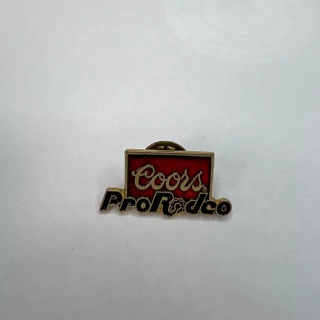 Coors Pro Rodeo Lapel Pin Beer Advertising Metal Enamel Pinback Vintage Used