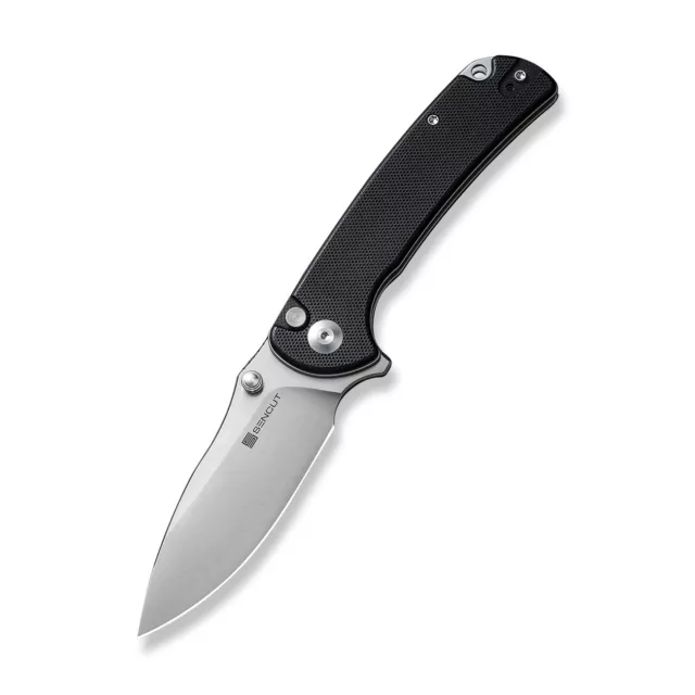 Sencut Pulsewave Folding Knife Black G10 Handle 9Cr18MoV Drop Point S23032-1