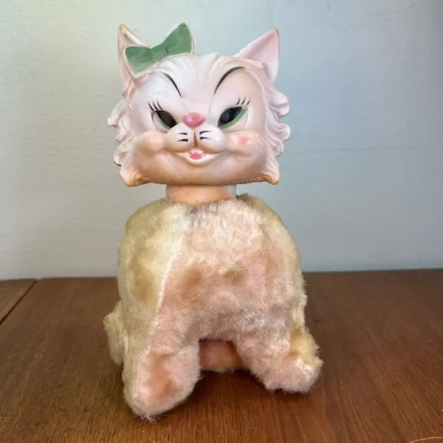 1950s Vintage My Toy Plush Kitty Cat Doll Rubber Face Head Rushton?