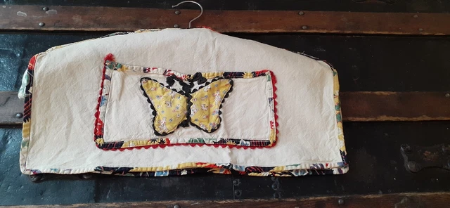 Cubierta colgante de ropa vintage de algodón y lino hecha a mano