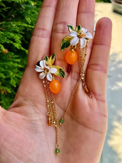 Orange Blossom and Oranges Collar Necklace  Mediensis Vienna  Les Nereides