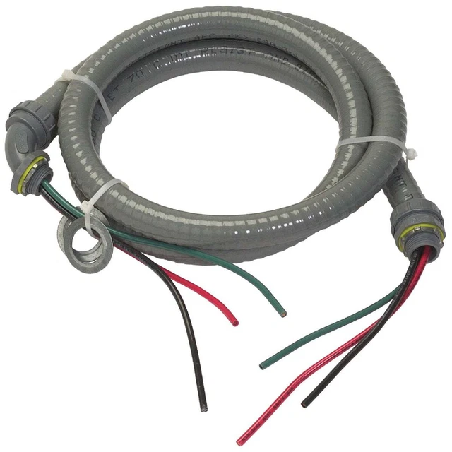 Southwire 6 Ft. x 1/2 In. Flexible Non-Metallic Pre-Wired Whip 55189407