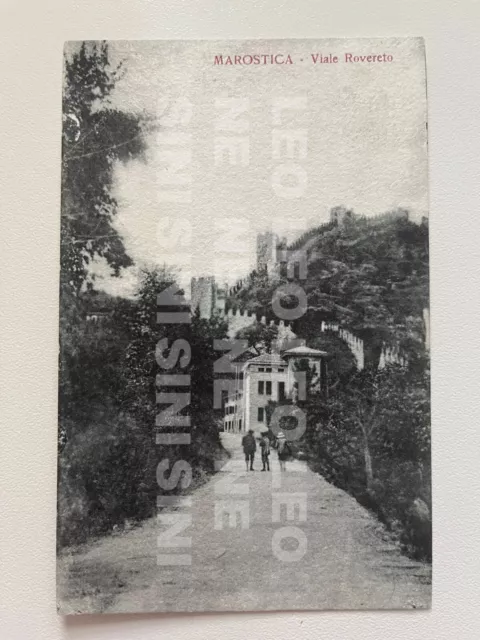 CARTOLINA MAROSTICA (VI) Viale Rovereto - ANNO 1900 - Viaggiata e Affrancata