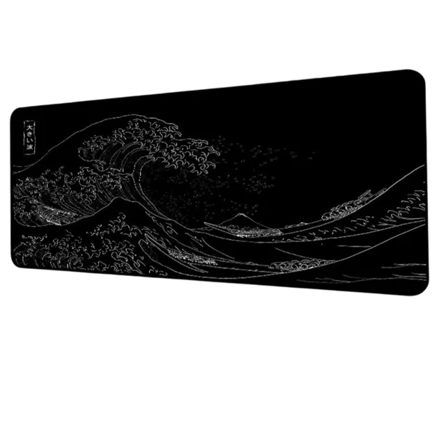 Large Mouse Pad Foldable Thick Long Non Slip Rubber Base Gaming Sea Wave Office