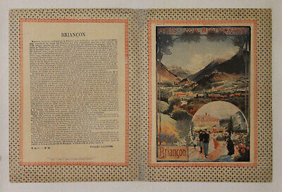 " Protège-cahier original entoilé Henri TANCONVILLE 1898 "LE JURA P.L.M. 