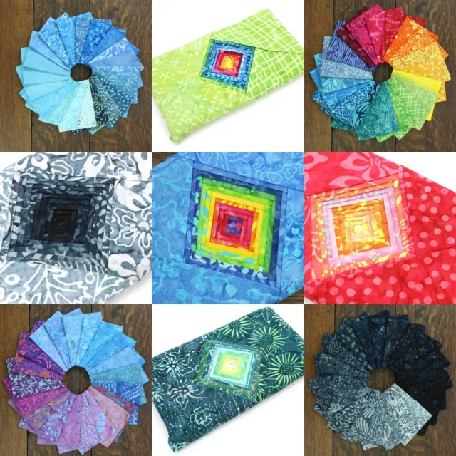 Layer Cake Cotton Batik Pre Cut Fabric Bundles Quilting  Patchwork Assorted