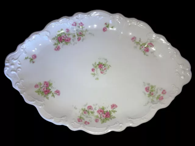 Antique 1890’s LIMOGES France A. Lanternier Large Porcelain Serving Platter 17”