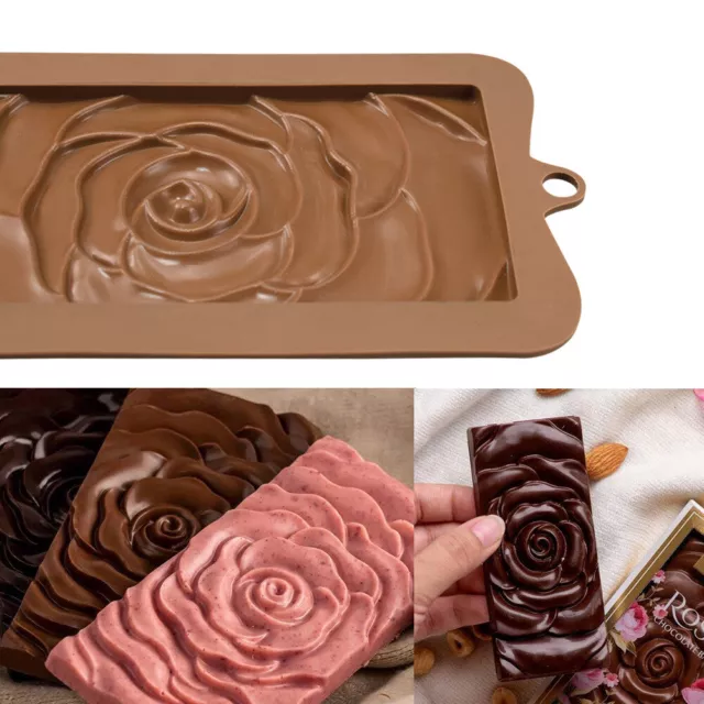 Rose Silicone Mold Chocolate Cake Mould Wax Melt Cookies Candy Sugarcraft Baking