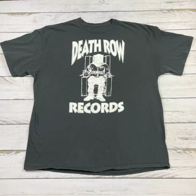 DEATH ROW RECORDS Shirt Mens XL Black Tupac Snoop Dogg Logo Short ...