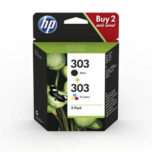MULTIPACK ORIGINALE 2 cartucce 3YM92AE HP 303 NERO + 303 COLORE T6N01AE-T6N02AE