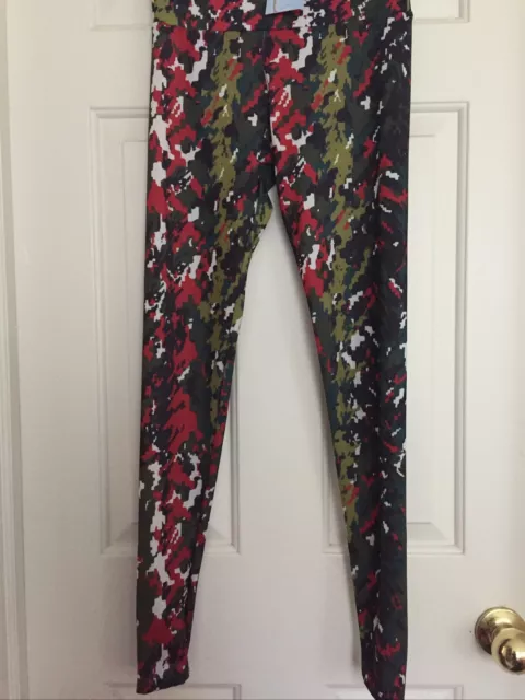 ONZIE Size XS Camo Camouflage Print Multi High Rise Fitness Long Leggings NWT