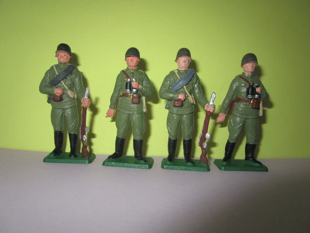 Lot De 5 Soldats Almirall Palou Et Starlux - Figurines Plomb Peint 1:32 Premier Empire