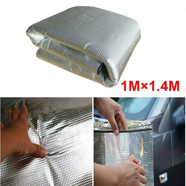 5mm Voiture Capuche Son Insonorisant Chaleur Isolation Protection Tapis Feu Pad