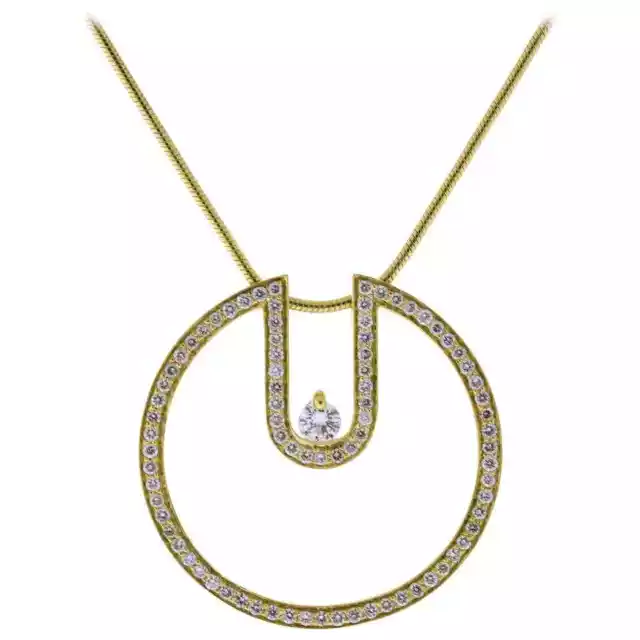 Movado Diamond Circle Pendant Necklace Movado Diamond Circle Pendant Necklace