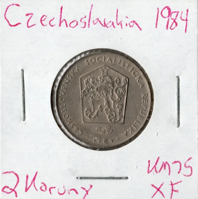 Coin Czechoslovakia 2 Koruny 1984 KM75
