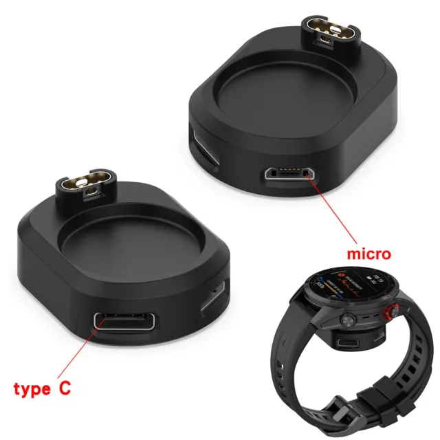 USB Type-C Charger Adapter Base For Garmin Fenix 7 7S 7X 6 6S 6X 5 5X 5S Plus