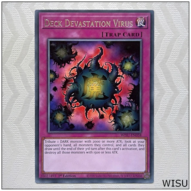 Deck Devastation Virus - WISU-EN058 - Rare 1st Edition Yugioh