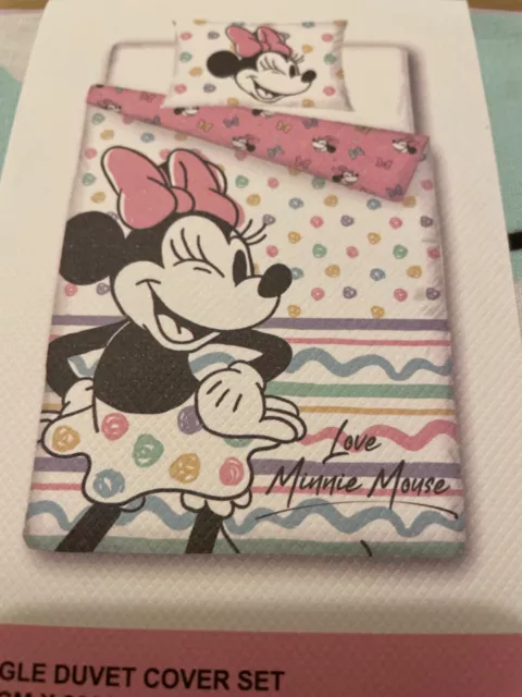 Disney Minnie Mouse Single Duvet Cover Set New Primark