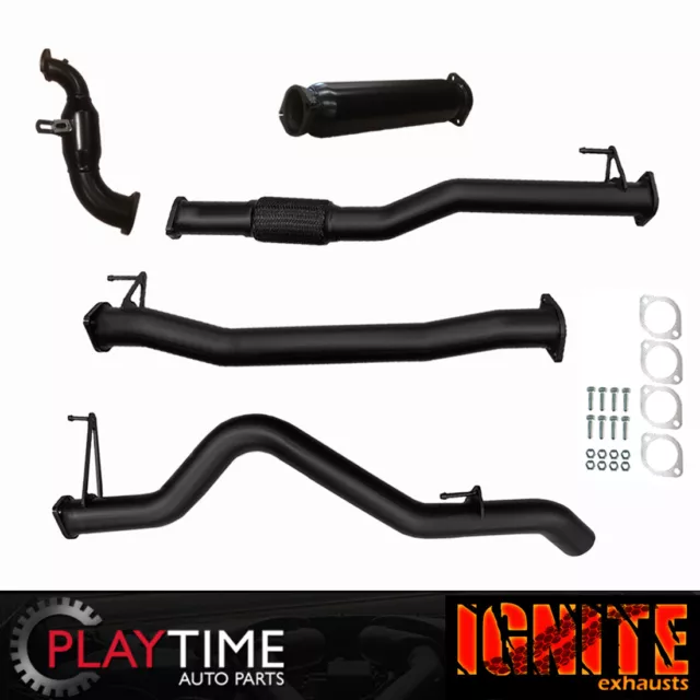 3 Inch Full Exhaust For RG Colorado Exhaust 2012<2016 2.8L With Cat & Hotdog Blk