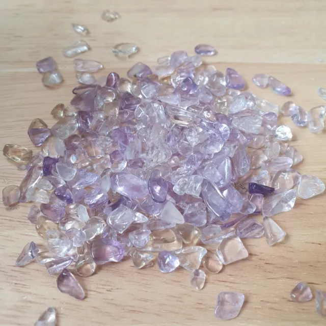 Ametrine Crystal Chips | Purple Yellow Natural Stone Cuttings Amethyst Citrine