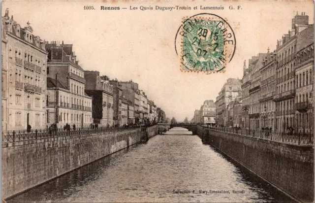 *50652 cpa Rennes - Les Quais Duguay Trouin et Lamennais