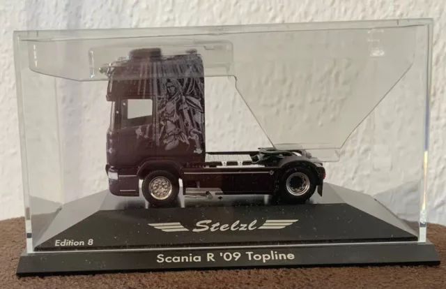 Herpa Scania R TL Zugmaschine "Stelzl, Edition 8", Showtruck 1:87 H0 in PC