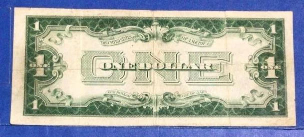 1928B $1 Blue "FUNNY BACK" SILVER Certificate! X9737! Choice FINE! US Currency!