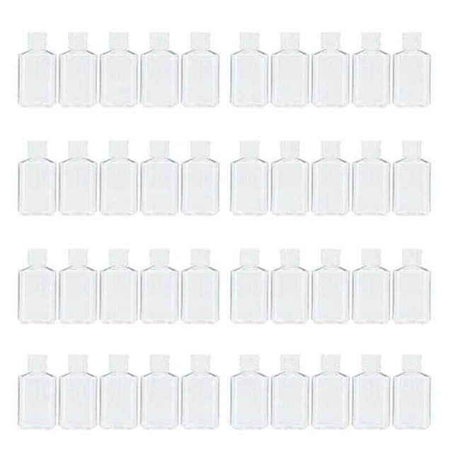 40 Piezas Envase de Botella de Viaje de PláStico PET Transparente RecargablX5