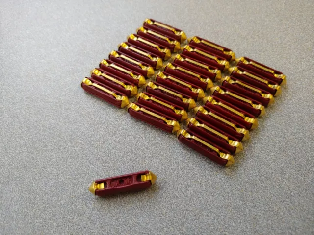 25 New Original Porsche 911 912 930 914 914-6 924 928 944 Red 16A Ceramic Fuses