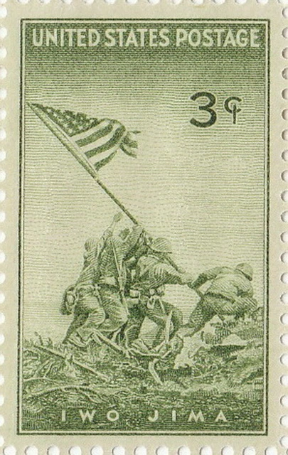 Stamp US Sc 0929 WWII Commemorative Iwo Jima Japan Soldiers Flag MNH