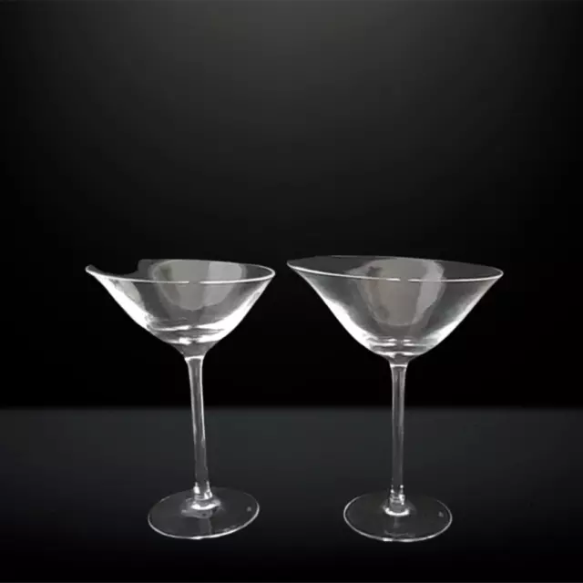 Élégants Verres à Martini, lot de 2, Verre à Cocktail soufflés à la main