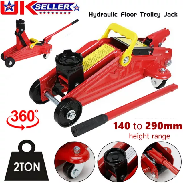 Trolley Jack 2 Ton Tonne Low Profile Hydraulic Floor Lifting Car Van Garage Tool