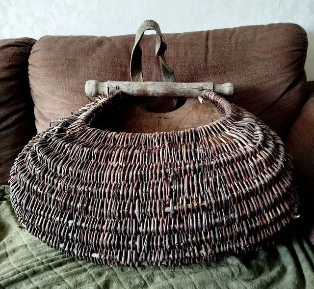Beau grand panier en osier pour vélo ONYX