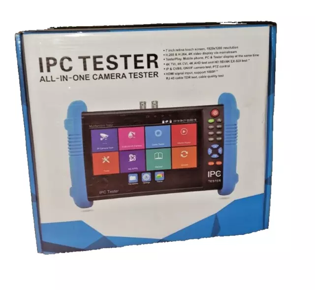 7" 4K 1080P IPC Camera CCTV Tester Monitor CVBS PoE Tester Touch Screen