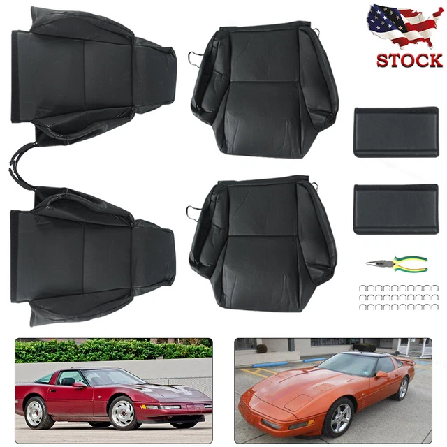 CUSTOM SEAT COVERS for Chevy Corvette C4 Type3 19841993 Black