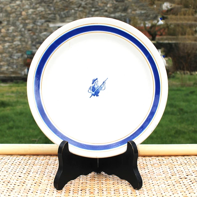 Assiette Publicitaire Gien Années 1950-60 - Faïence Vintage Biscuits Gondolo