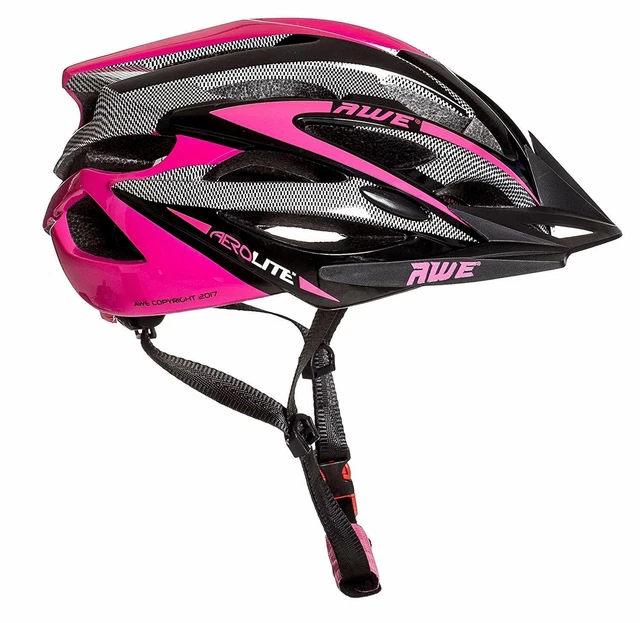 AWEAeroLite Adult Bike Helmet Black/Pink Medium *Factory Second* 56-58cm CE
