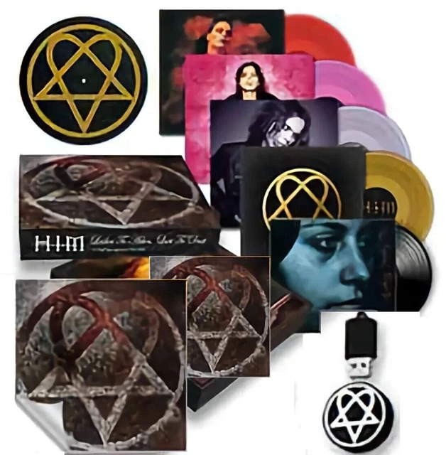 HIM | BOX-SET Lashes to Ashes 5× COLOURED VINYL 2-LP/EP + USB SIGNED Poster VV