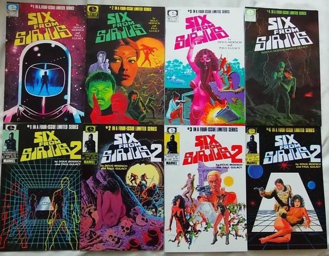 SIX FROM SIRIUS vol 1+2 Paul Gulacy & Doug Moench EPIC COMICS complete set