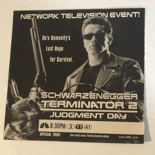 Terminator 2 Judgement Day Tv Guide Print Ad Arnold Schwarzenegger Tpa16